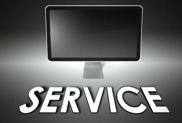 Экран со словом Service — стоковое фото