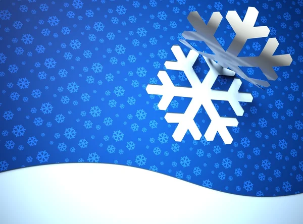 Creative modern Christmas background, snow flake — Stock Photo, Image