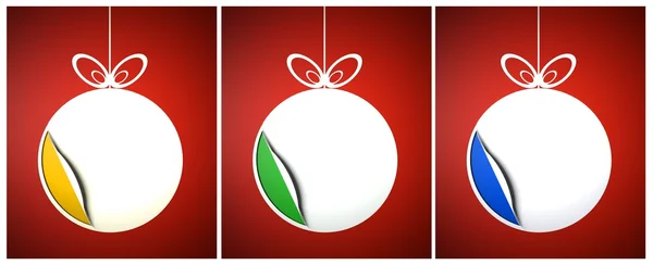 Creatieve gekleurde kerstballen instellen — Stockfoto