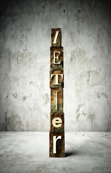 Concept de lettre, type typographie vintage — Photo