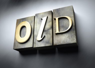 eski konsept, vintage Tipo metin