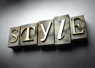 Stil kavramı, vintage Tipo metin