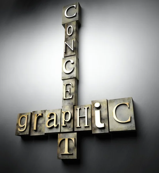 Concepto gráfico, texto tipográfico vintage — Foto de Stock