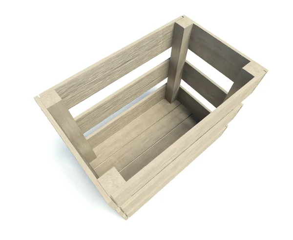 Cajón de madera vacío aislado en blanco —  Fotos de Stock