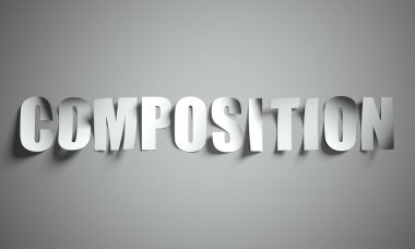 kompozisyon kağıt arka plan üzerinde kesti.