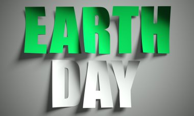 Kağıt arka plan üzerinde kesme dünya günü