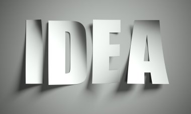 Kağıt arka plan üzerinde kesin bir fikir