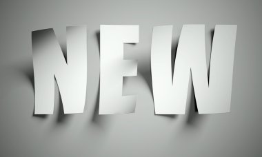 Kağıt arka plan üzerinde yeni kesmek