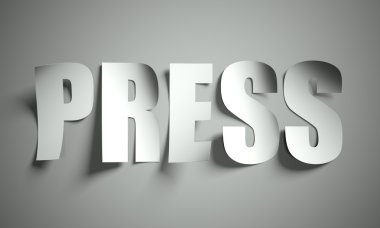 Kağıt arka plan üzerinde kesme basın