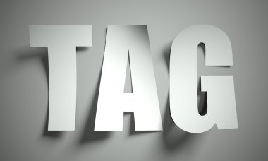 Kağıt arka plan üzerinde kesim etiket