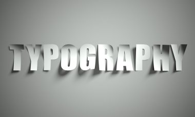 tipografi kağıt arka plan üzerinde kesti.