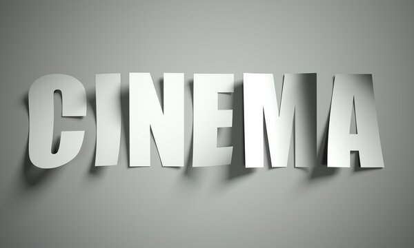 Cinema cut from paper, background