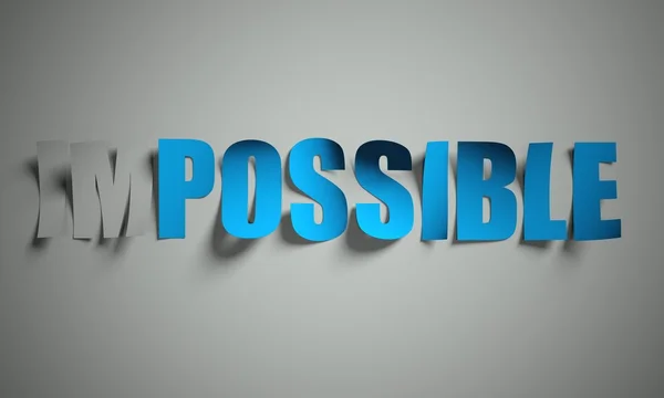 Possible and impossible cut from paper on background — Stock Photo, Image