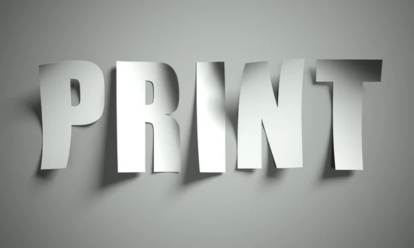 Imprimir cortado de papel sobre fondo — Foto de Stock