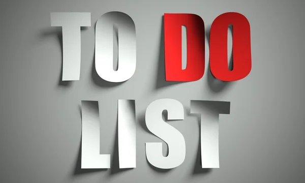 To do list cut from paper on background — Stock Photo, Image