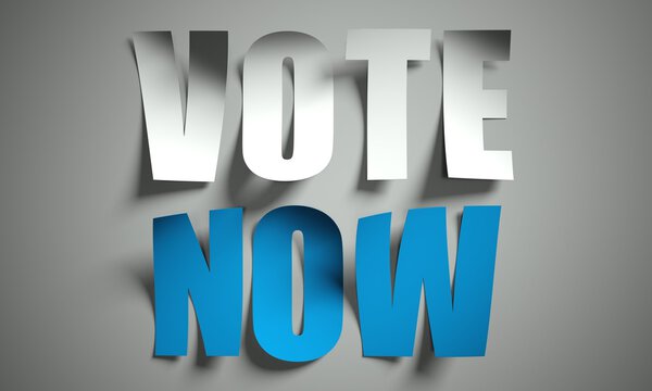 Голосуйте теперь вырезанные из бумаги на заднем плане
