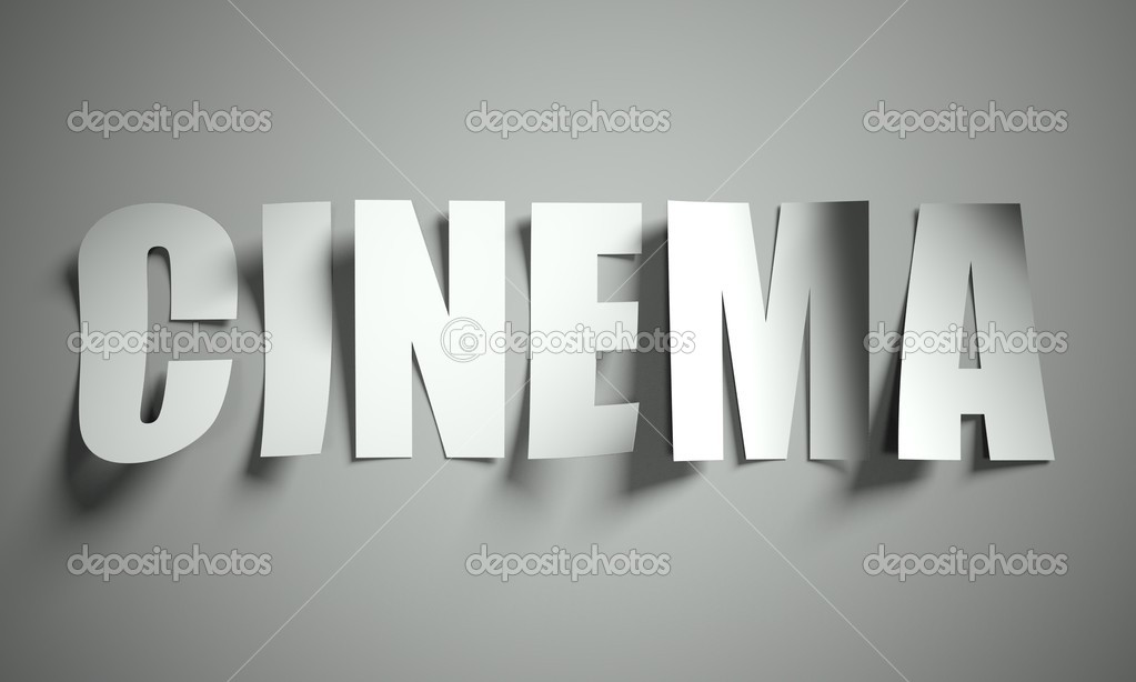 Cinema cut from paper on background