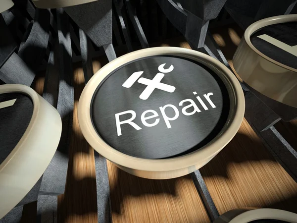 Schrijfmachine met Reparatie knop, vintage — Stockfoto