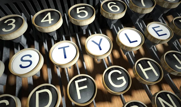 Máquina de escribir con botones de estilo, retro — Foto de Stock