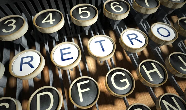 Typewriter with Retro buttons, vintage — Stock Photo, Image