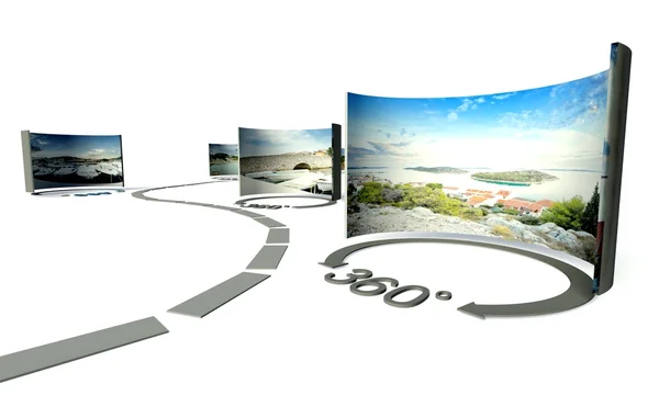 Virtueller Rundgang, 360-Grad-Panoramen — Stockfoto