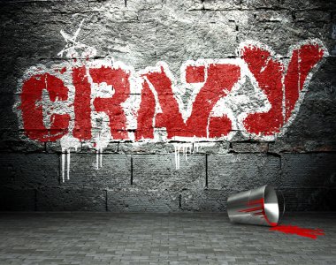 Graffiti duvar sokak, deli arka plan