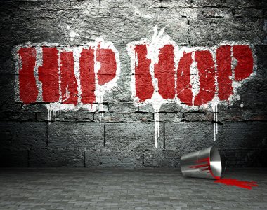 hip hop, sokak arka plan ile Graffiti duvar