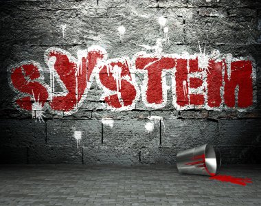 Graffiti duvar sistemi, sokak arka plan