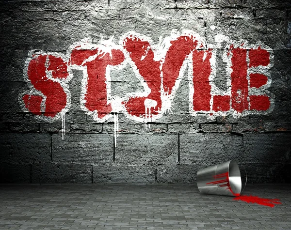 Graffiti wall with style, street background — Stock Photo, Image