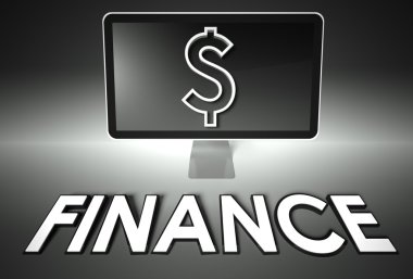 ekran ve dolar işareti, word Ekonomi, e-ticaret