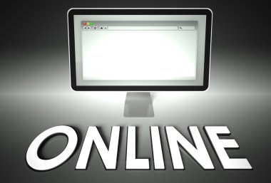 bilgisayar ve web tarayıcısı ile online, ağ