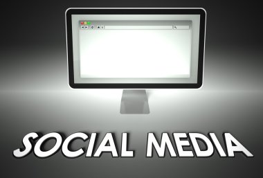 ağ bilgisayar ve web tarayıcısı ile sosyal medya
