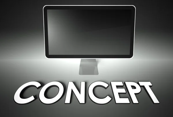 Computer blank screen with word Concept — Stock Photo, Image