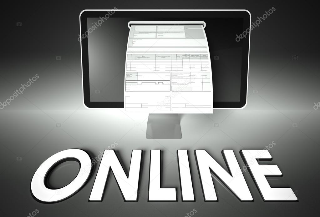 Screen and invoice with Online, Tax