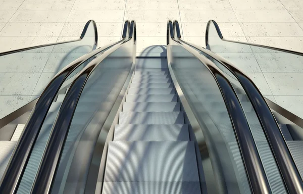 Moderno edificio de oficinas y escaleras mecánicas —  Fotos de Stock