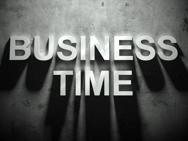 Business time text with shadow, business word — Stock Photo, Image