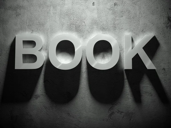 Book text with shadow, word — Stock Photo, Image