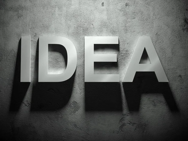 Idea text with shadow, word — Stock Photo, Image