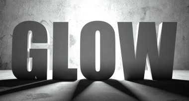 Işıma kelime gölgeli arka plan