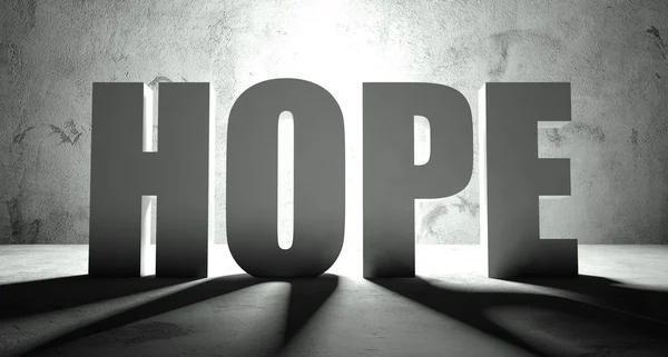 Hope word with shadow, background — Stock Photo, Image