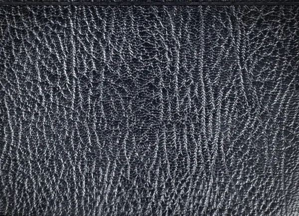 Textura de couro preto, padrão de close-up — Fotografia de Stock