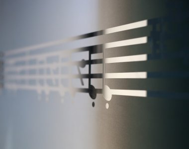 buzlu cam, arka plan sanat tarihinde müzik notaları