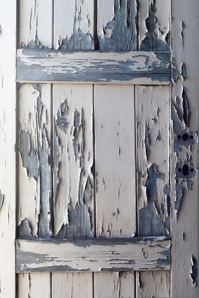 Peeling Paint on old wooden door, texture — Stock Photo, Image