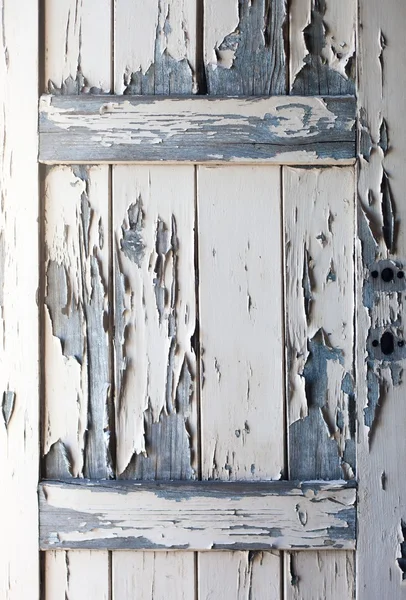 Peeling Paint on old wooden door, texture — Stock Photo, Image