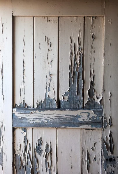 Peeling Paint on old wooden door, texture — Stock Photo, Image