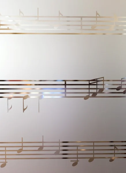 Notas musicais sobre vidro fosco, fundo de arte — Fotografia de Stock