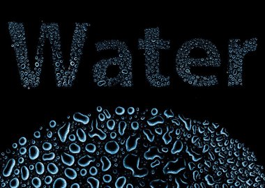 su damlaları, siyah arka plan yaptı.