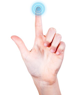 el parmak ve dokunmatik ekran ile