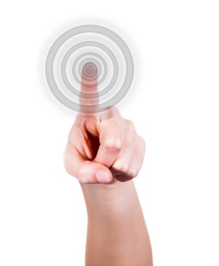 el parmak ve dokunmatik ekran ile