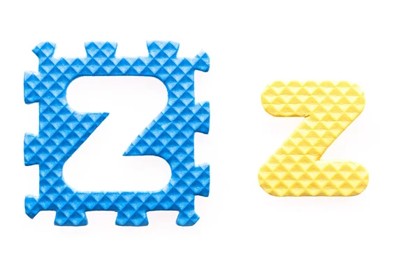 Colored letters Z alphabet for children — Stock Photo, Image